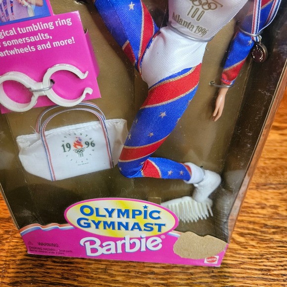 1996 Olympic Gymnast Barbie Atlanta Games 100th Anniversary Doll Mattel 15123 - Picture 3 of 5